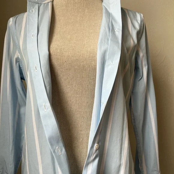 NWT Equipment Striped blue and white drop waist shirt dress size S - Picture 14 of 16